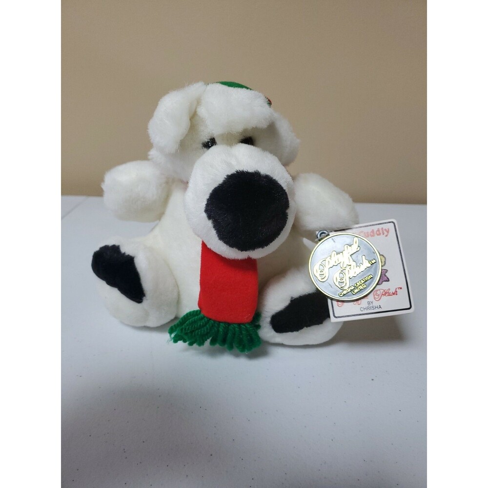 Chrisha 1988 Playful Plush Soft & Cuddly Bear Stuffed Animal #303229 Hat, Scarf